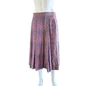 Geiger Austria skirt 42 M Actez pink boho midi European wool tribal high waisted